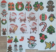 28 Stickers. Lille juletema